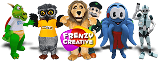 Collection of Frenzy Creative's mascot costumes