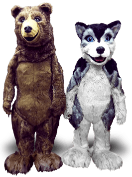 BEAR AND HUSKY MASCOTS